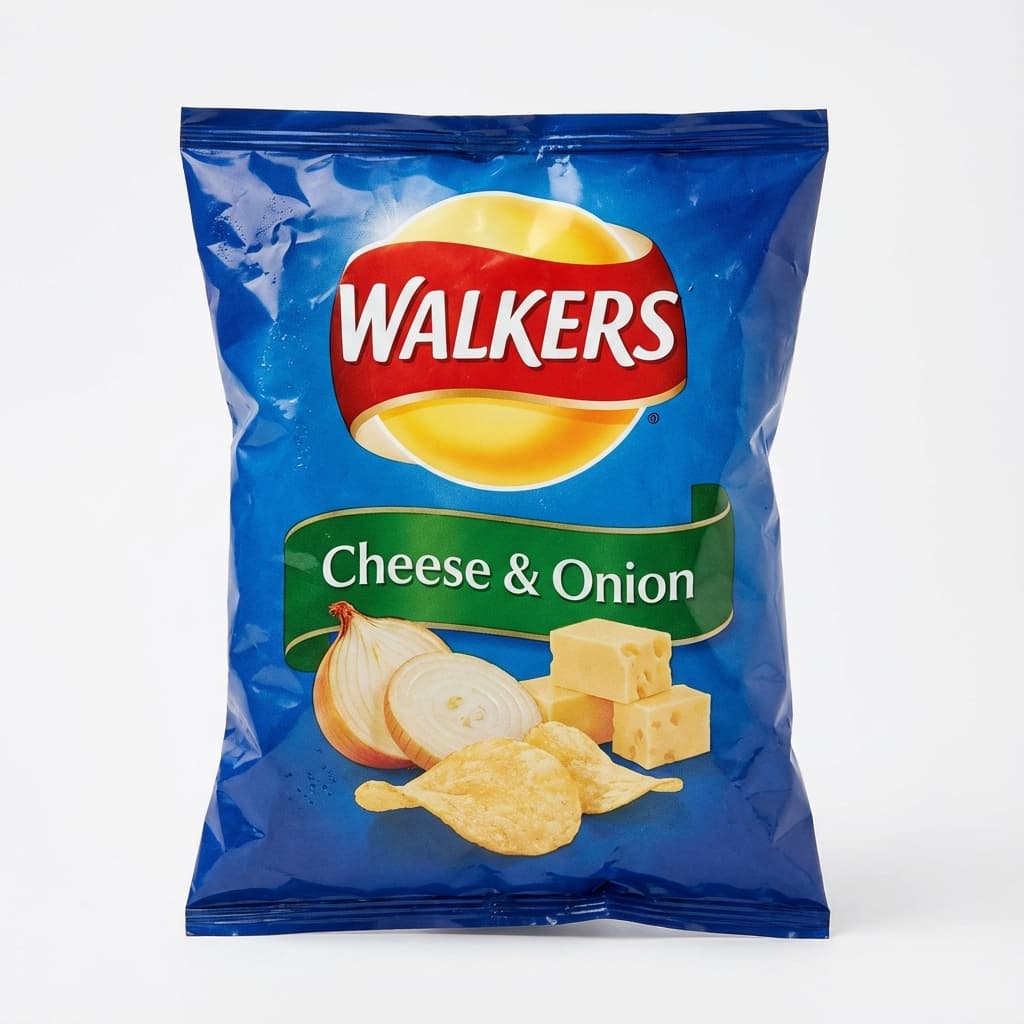 Walkers Cheese & Onion Crisps (6 Pack)